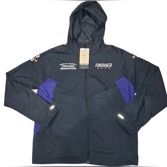 Nike 2024 Chicago Marathon Windrunner Running Jacket Black FV6204-010 - Picture 5 of 13
